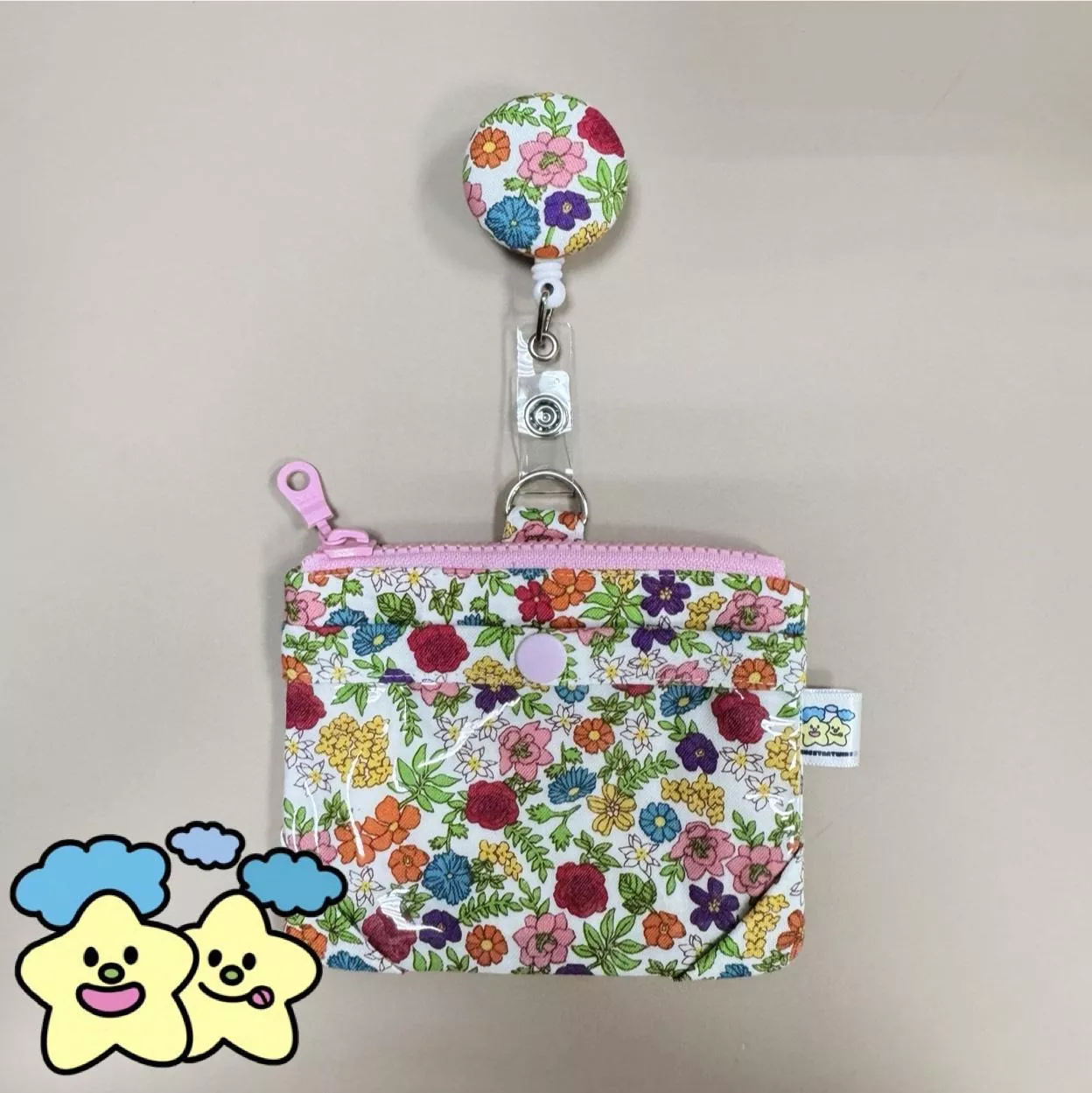 Blingstartwins®️五彩糖碎花-手作專利識別證套/易拉釦