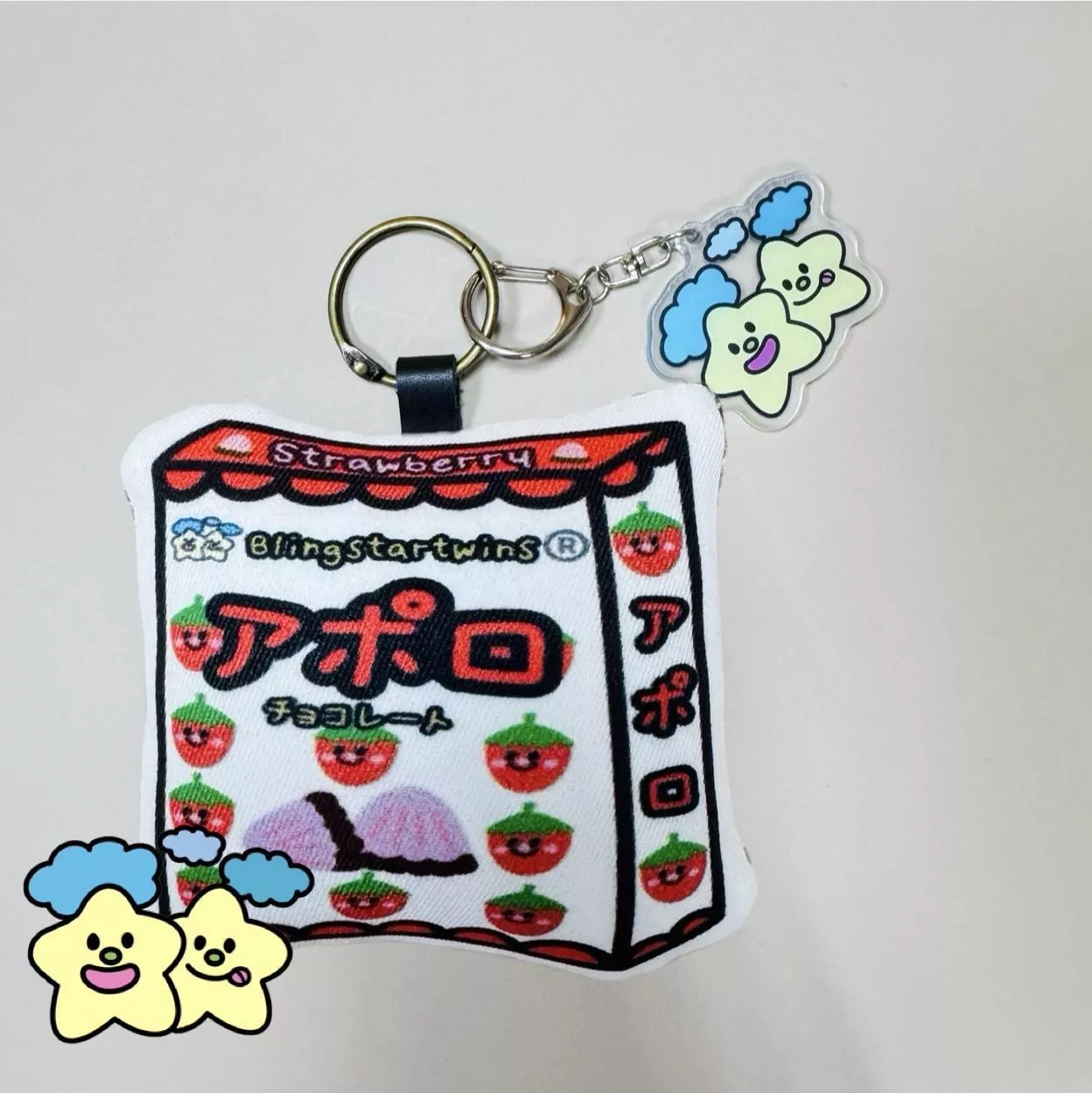Blingstartwins®️草莓巧克力-可愛的標記書包/棉被袋掛牌