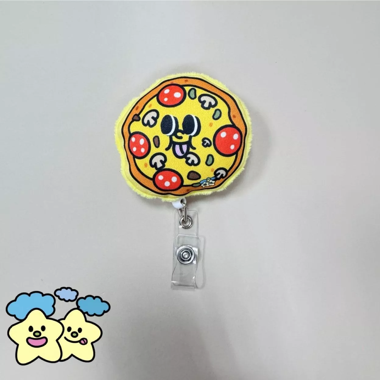 Blingstartwins®️PIZZA-胖胖浮誇毛絨易拉釦