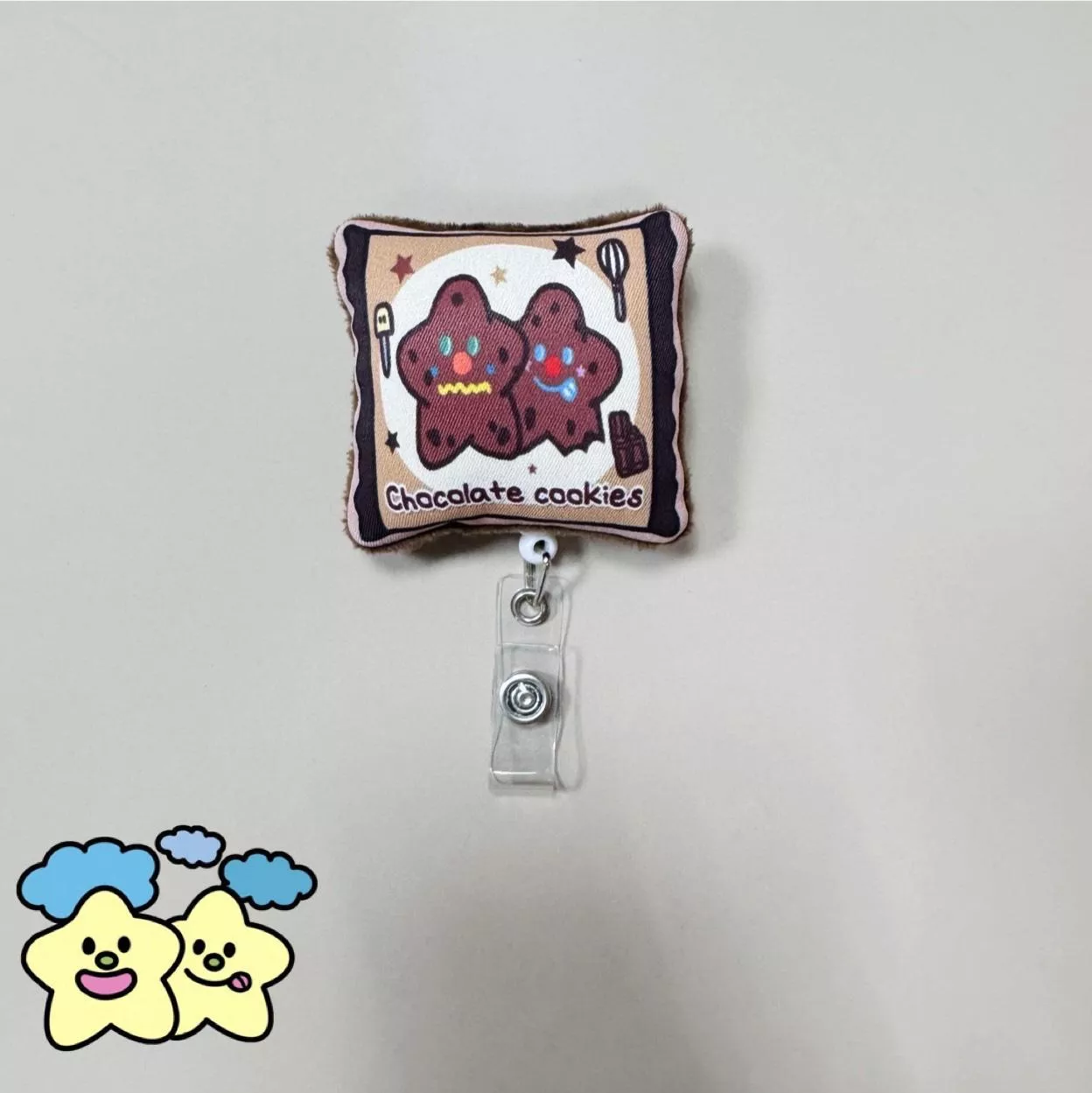 Blingstartwins®️美式軟餅乾巧克力曲奇-胖胖浮誇毛絨易拉釦