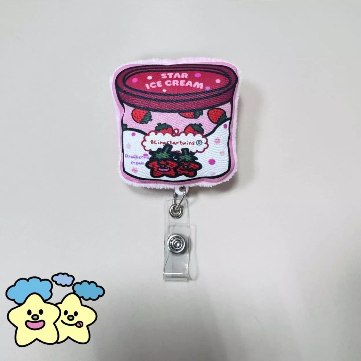 Blingstartwins®️吃冰吃冰-胖胖浮誇毛絨易拉釦