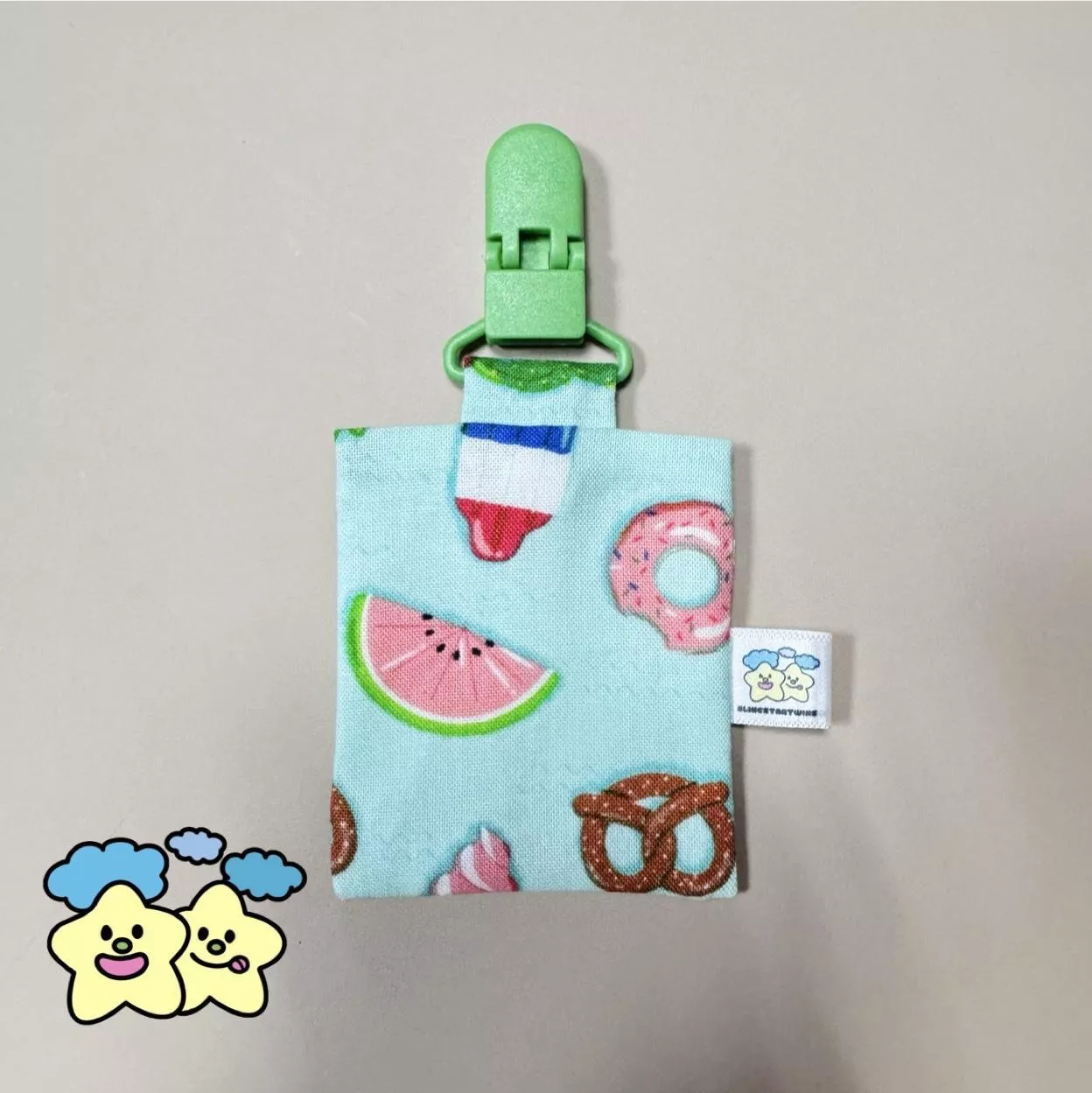 Blingstartwins®️小西瓜-暗釦式手作平安符袋