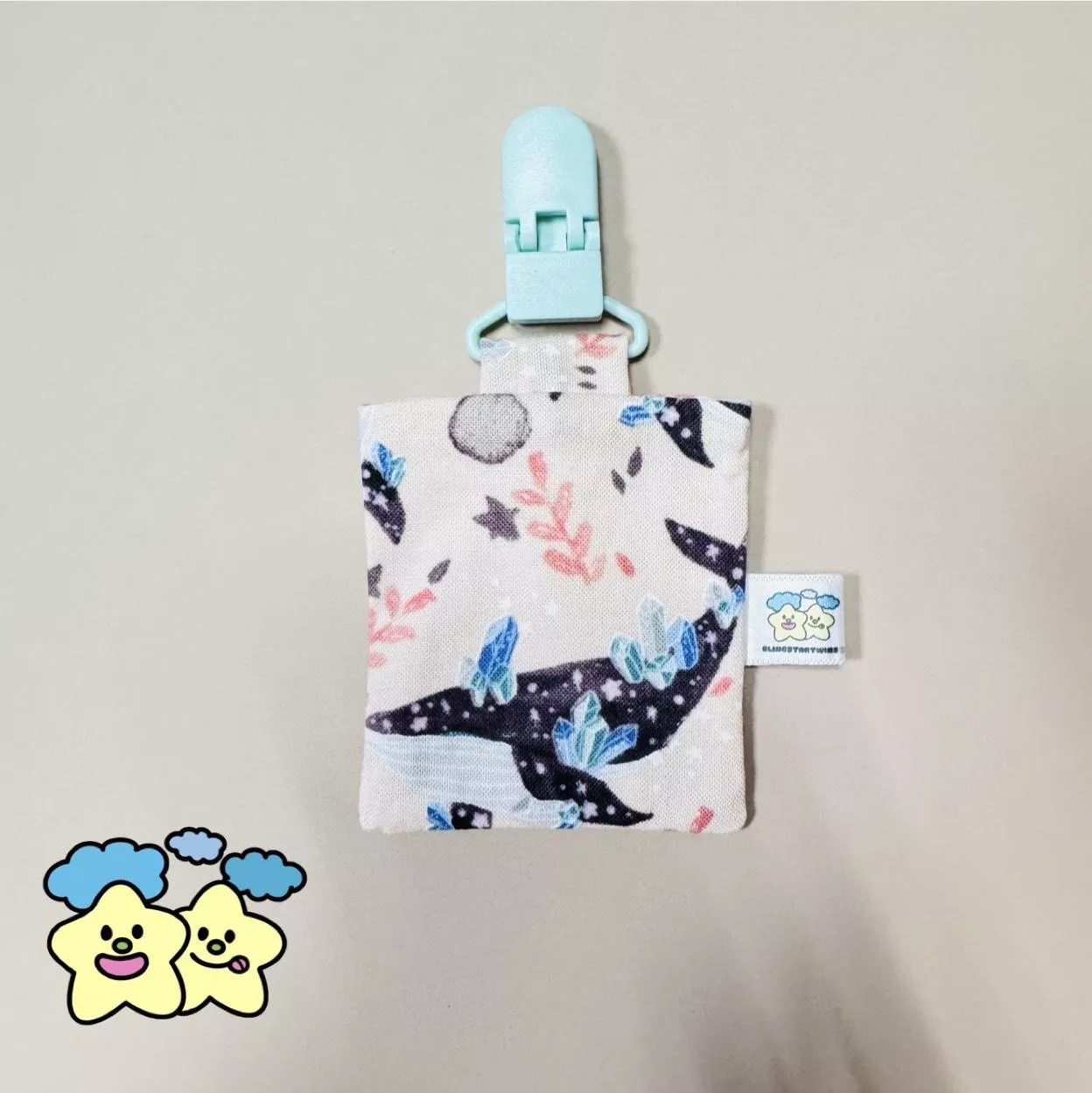 Blingstartwins®️鯨魚-暗釦式手作平安符袋