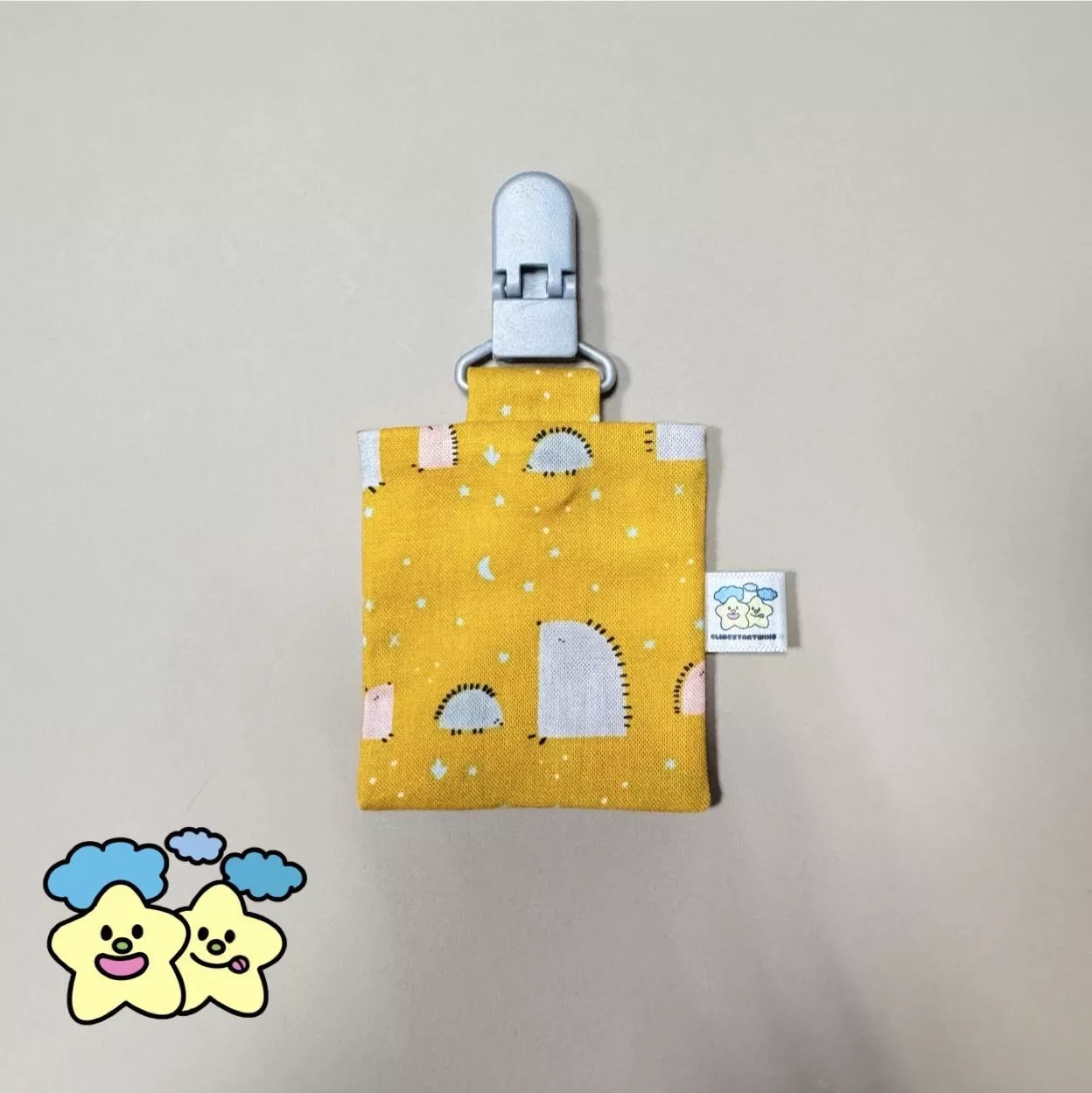 Blingstartwins®️ 小刺蝟-暗釦式手作平安符袋