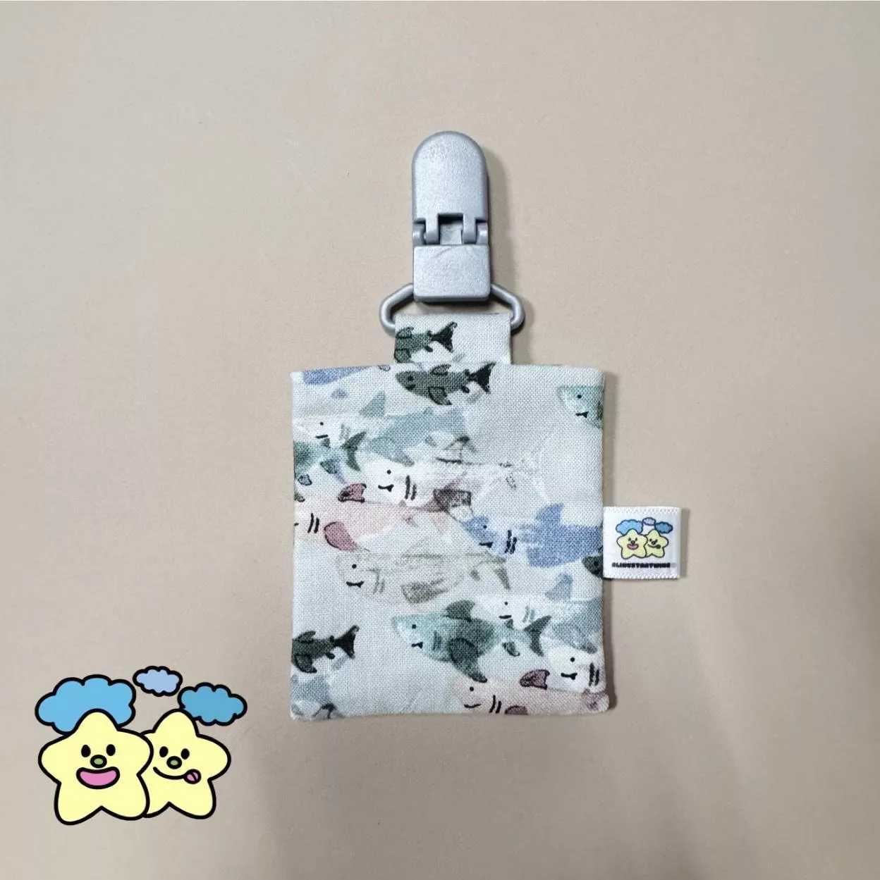 Blingstartwins®️ 鯊魚寶寶-暗釦式手作平安符袋