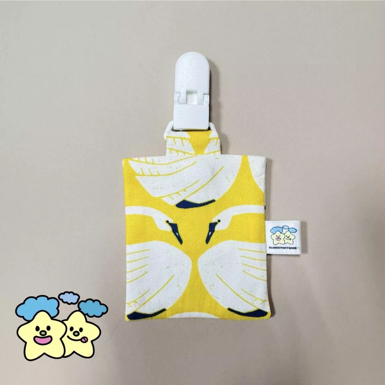 Blingstartwins®️ 天鵝-暗釦式手作平安符袋