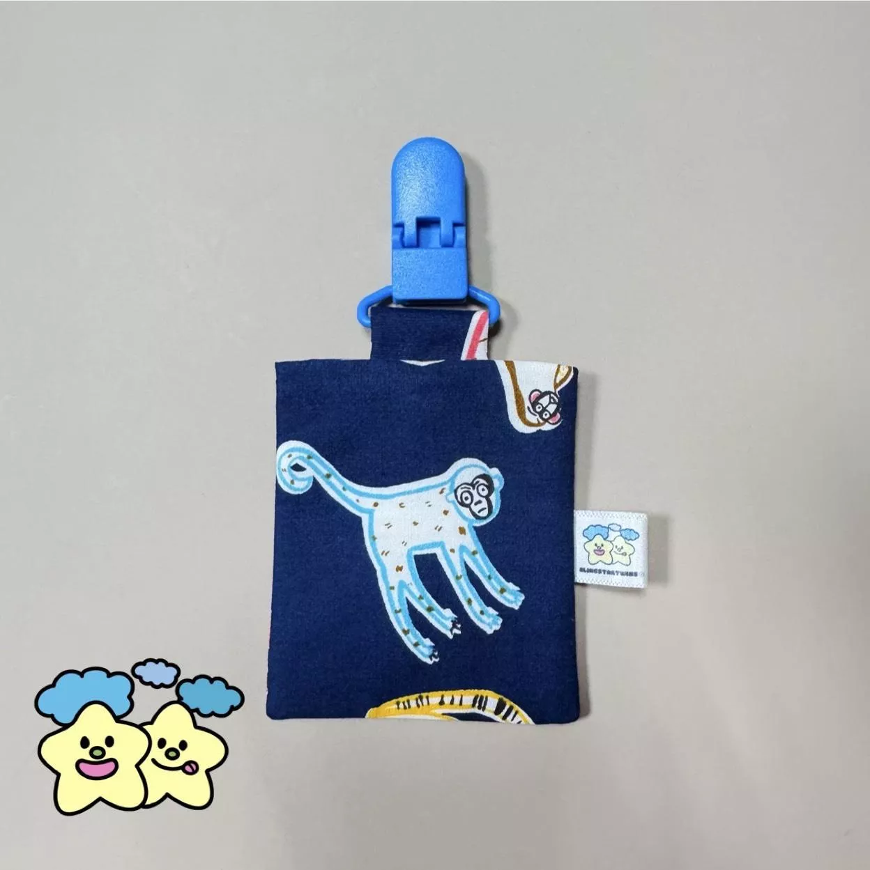 Blingstartwins®️ 小猴-暗釦式手作平安符袋