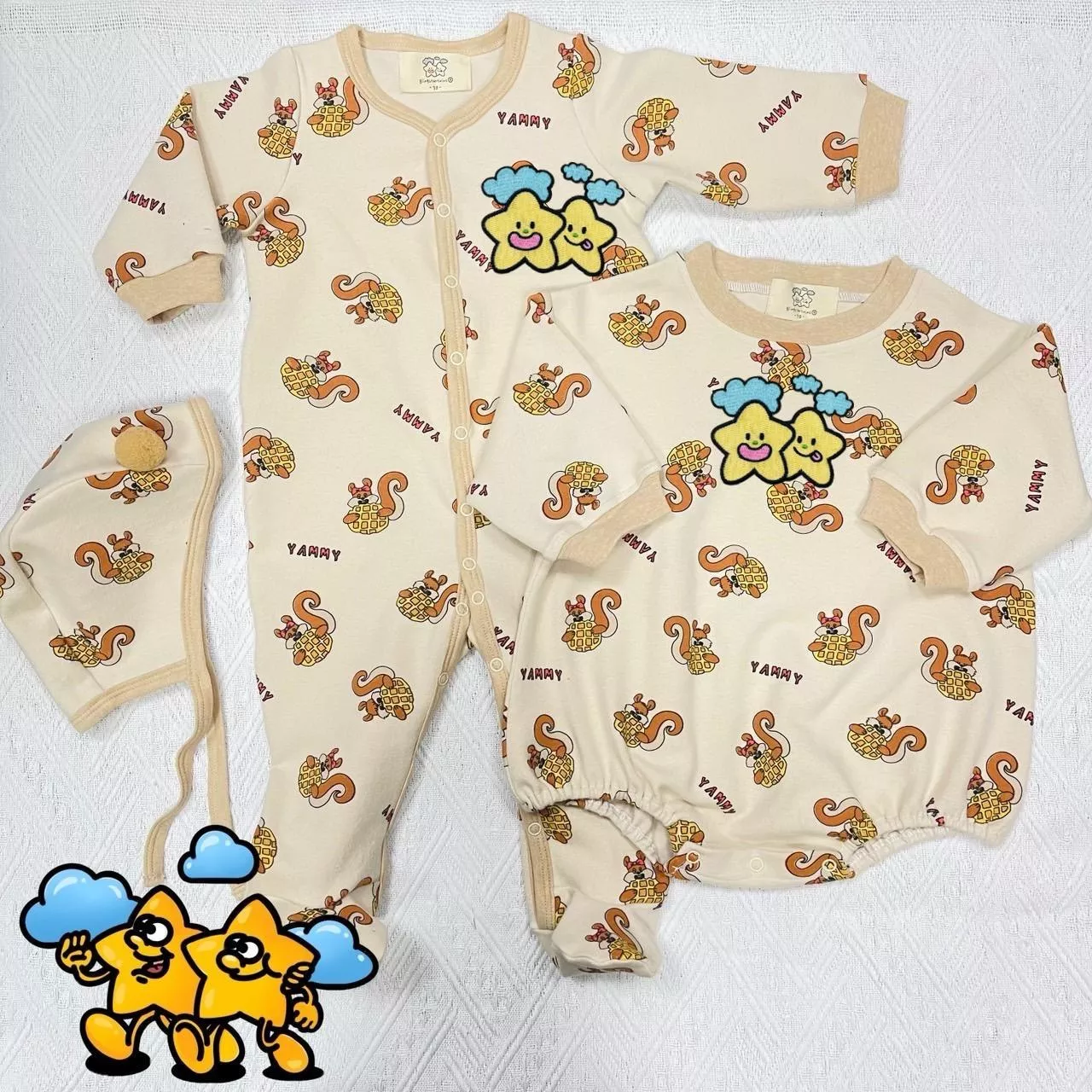 Blingstartwins®️ 厚磅小松鼠-包屁衣系列