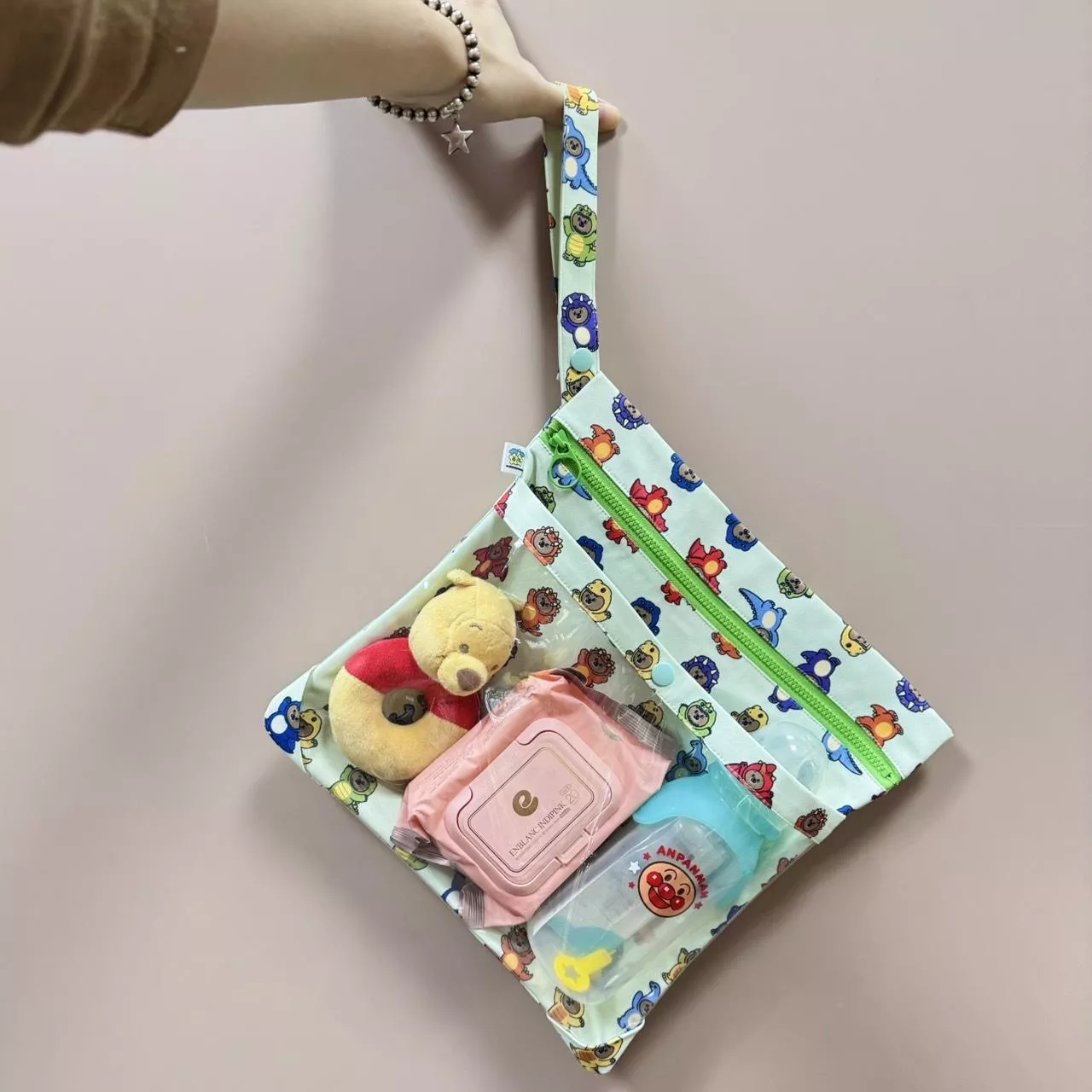 Blingstartwins®️侏儸紀熊熊公園-手作專利尿布包