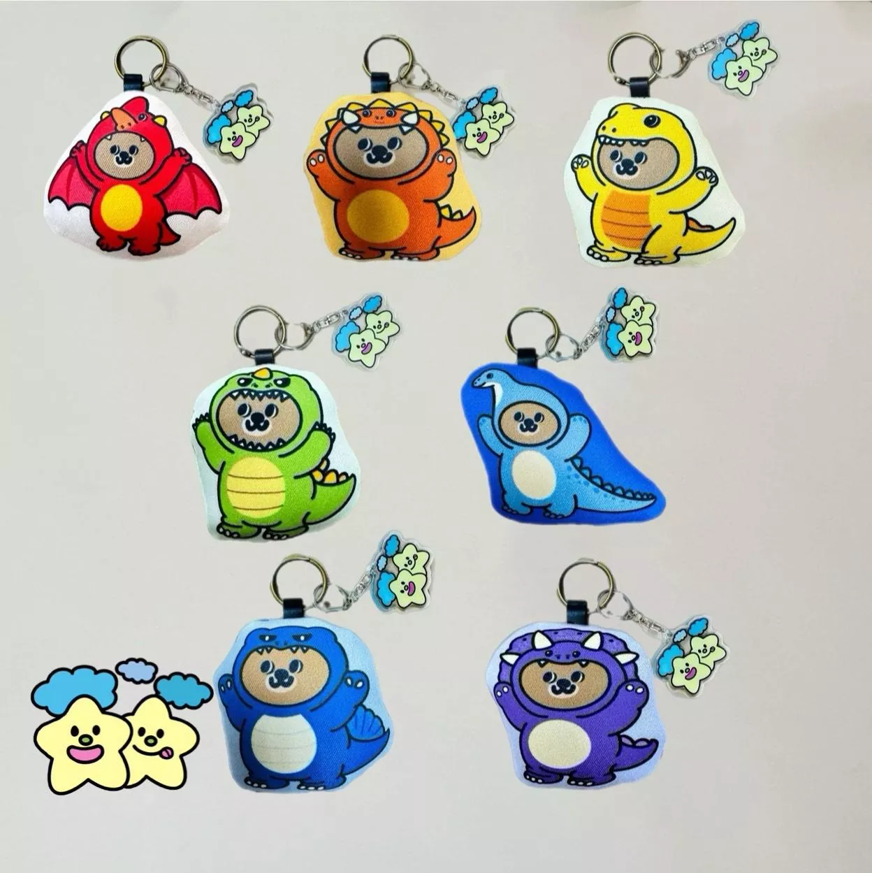 Blingstartwins®️侏儸紀熊熊公園-可愛的標記書包/棉被袋掛牌