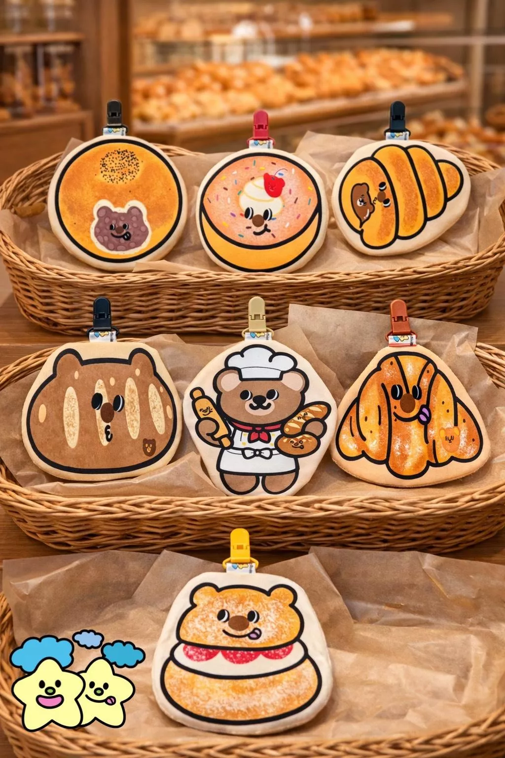 Blingstartwins®️STAR BAKERY-幼兒園必備手帕夾