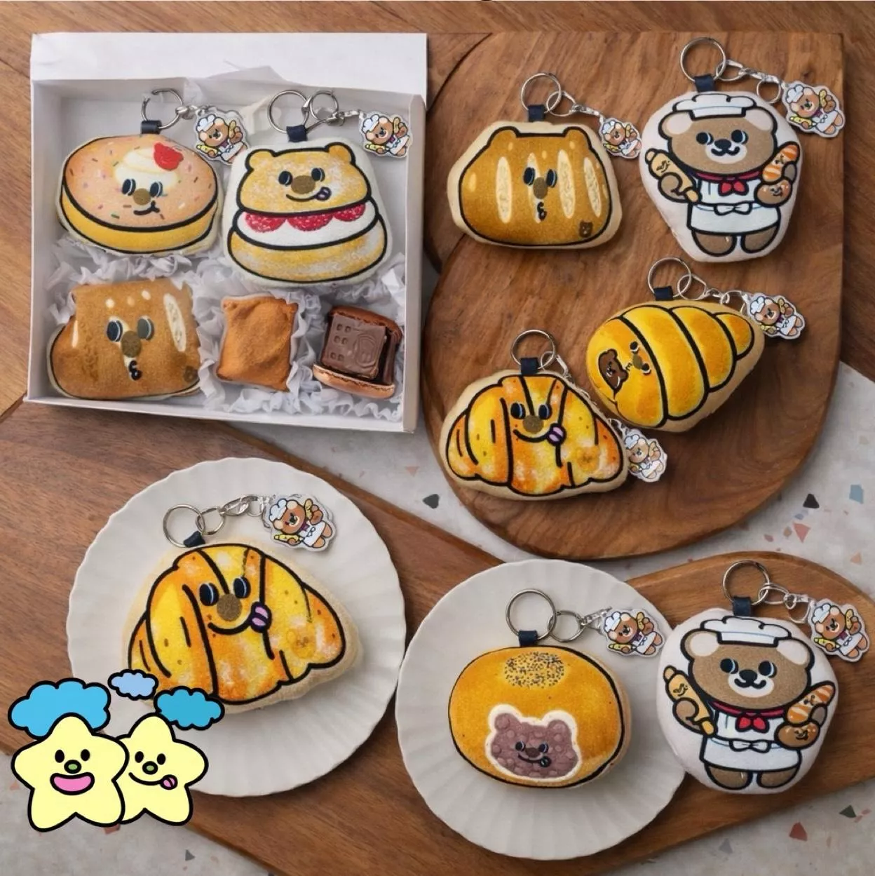 Blingstartwins®️STAR BAKERY-可愛的標記書包/棉被袋掛牌