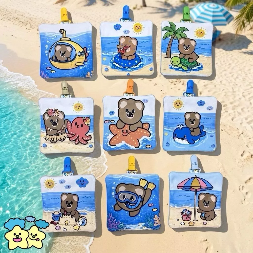 Blingstartwins®️每當夏天我要去海邊-幼兒園必備手帕夾