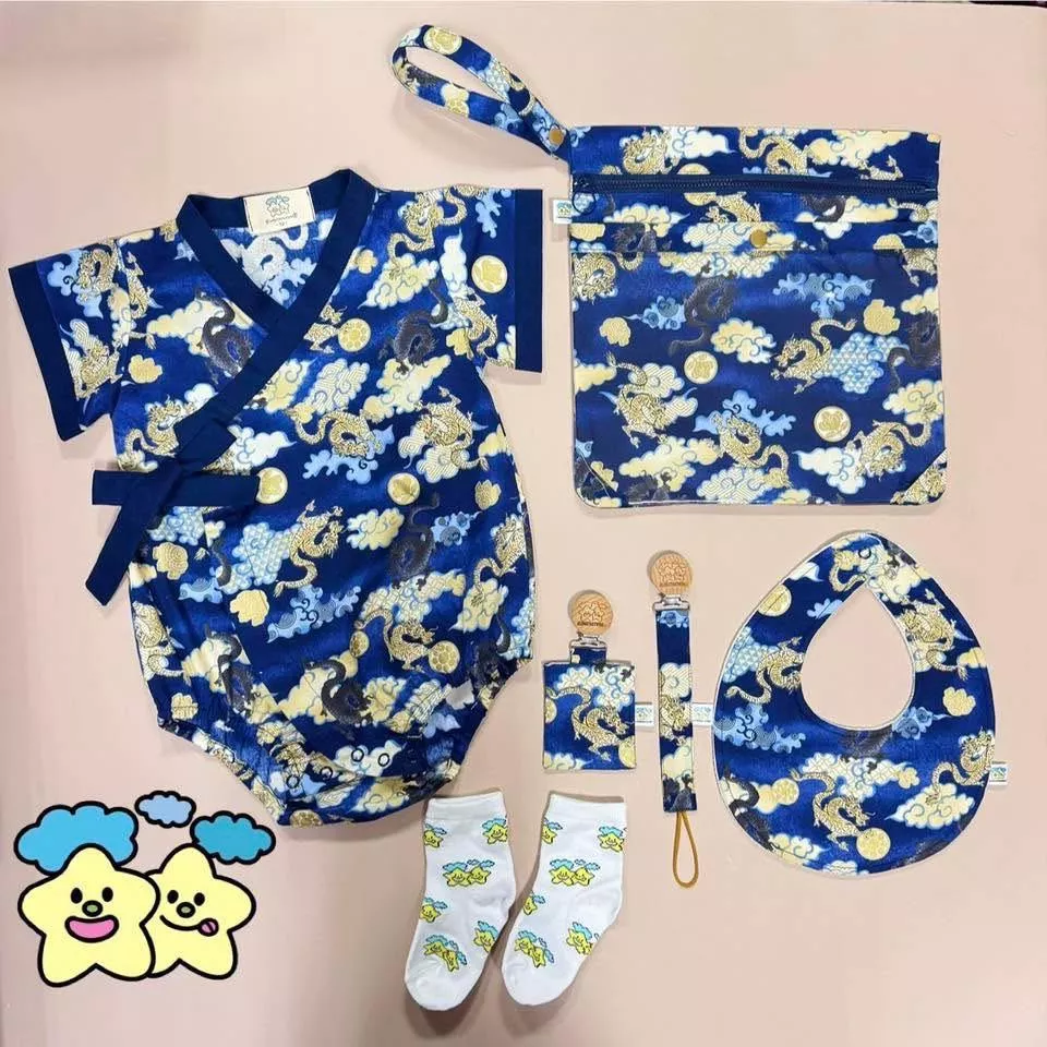 Blingstartwins®️真命天子甚平六件組-手作禮盒