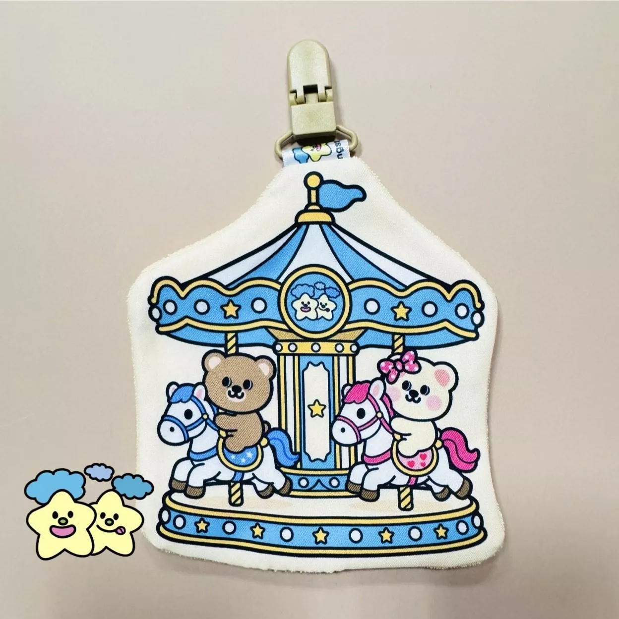 Blingstartwins®️旋轉木馬-幼兒園必備手帕夾