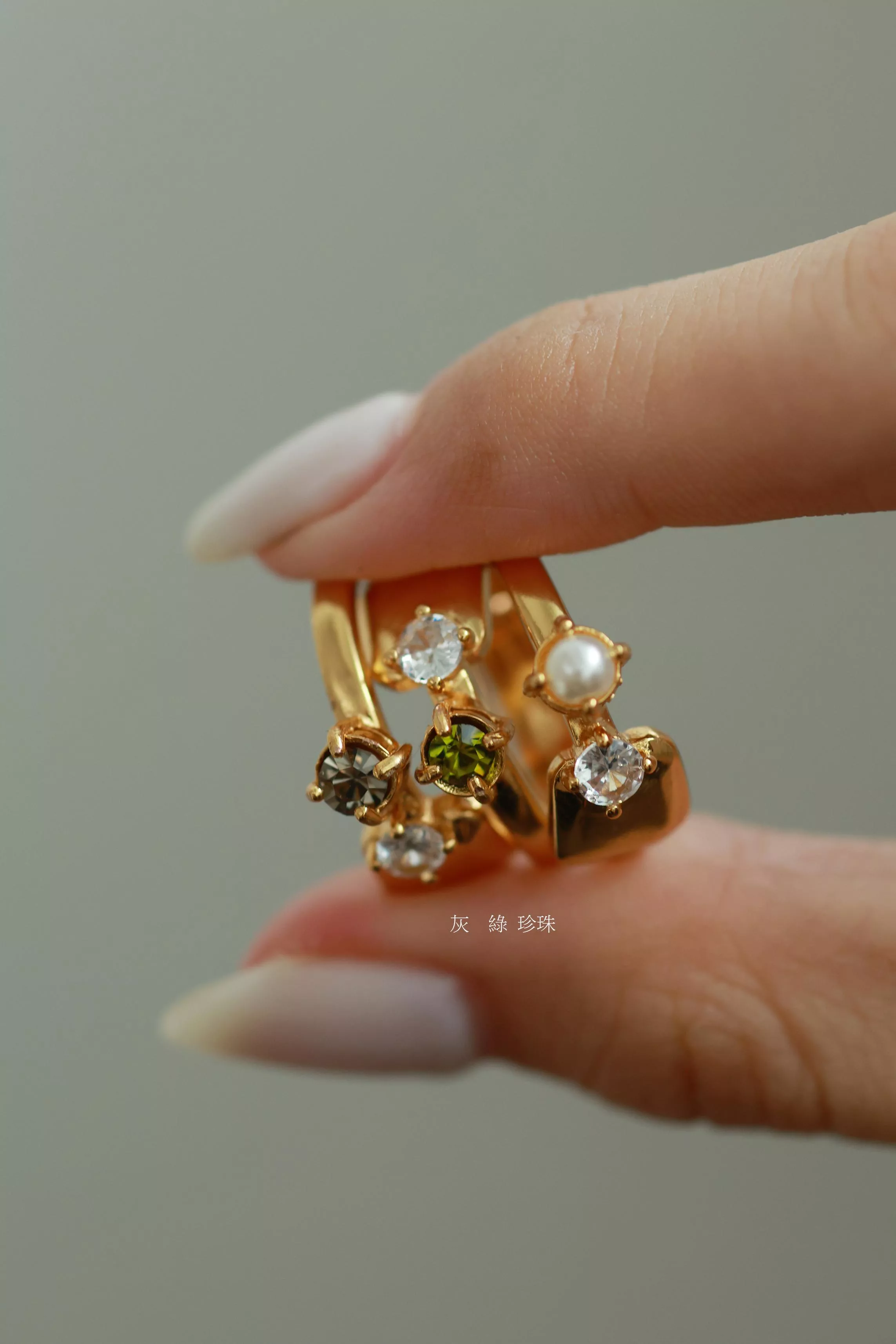 Ｖintage幾何鋯石戒指