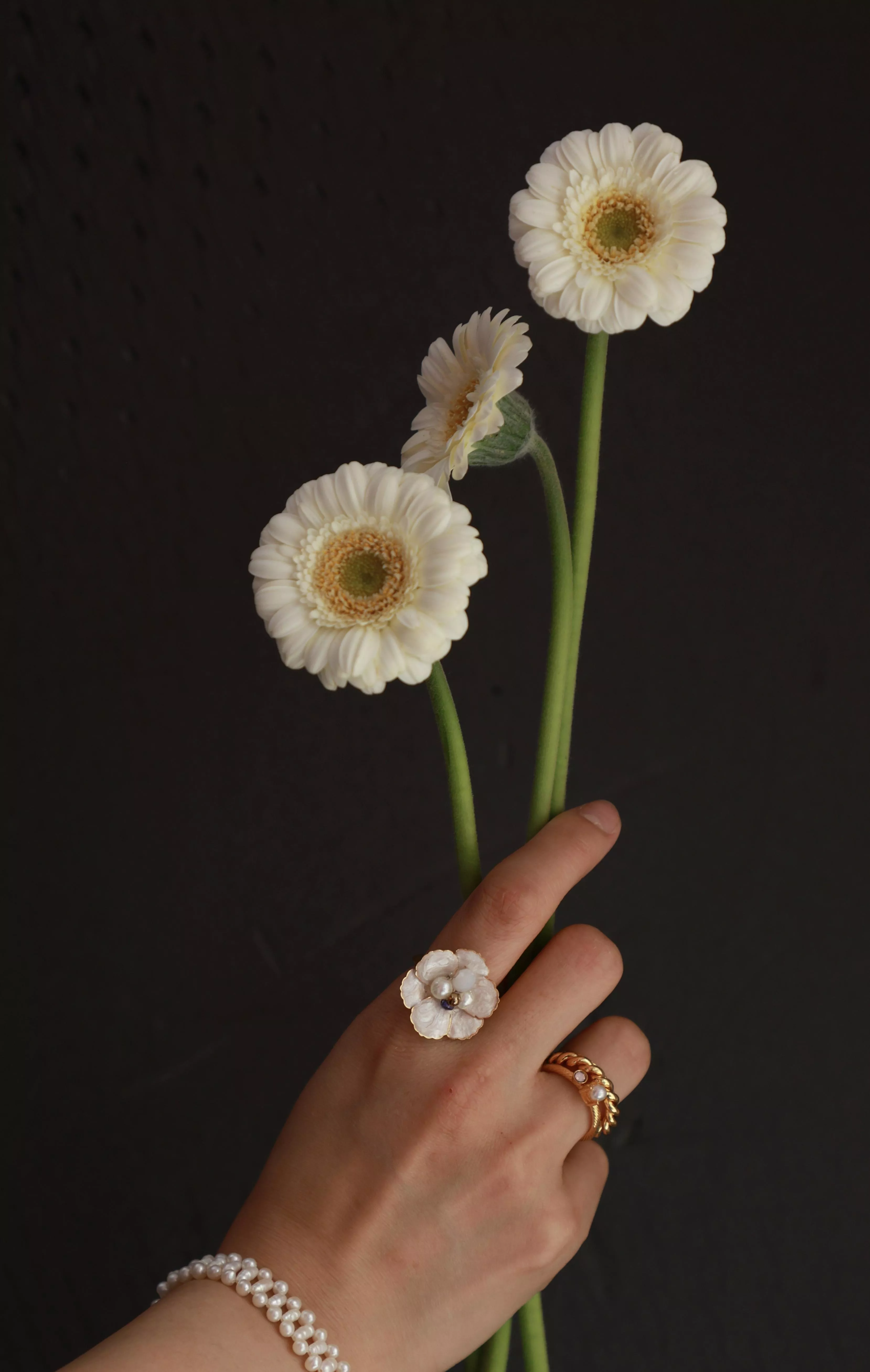 經典優雅山茶花黃銅鍍厚18K金低敏戒指