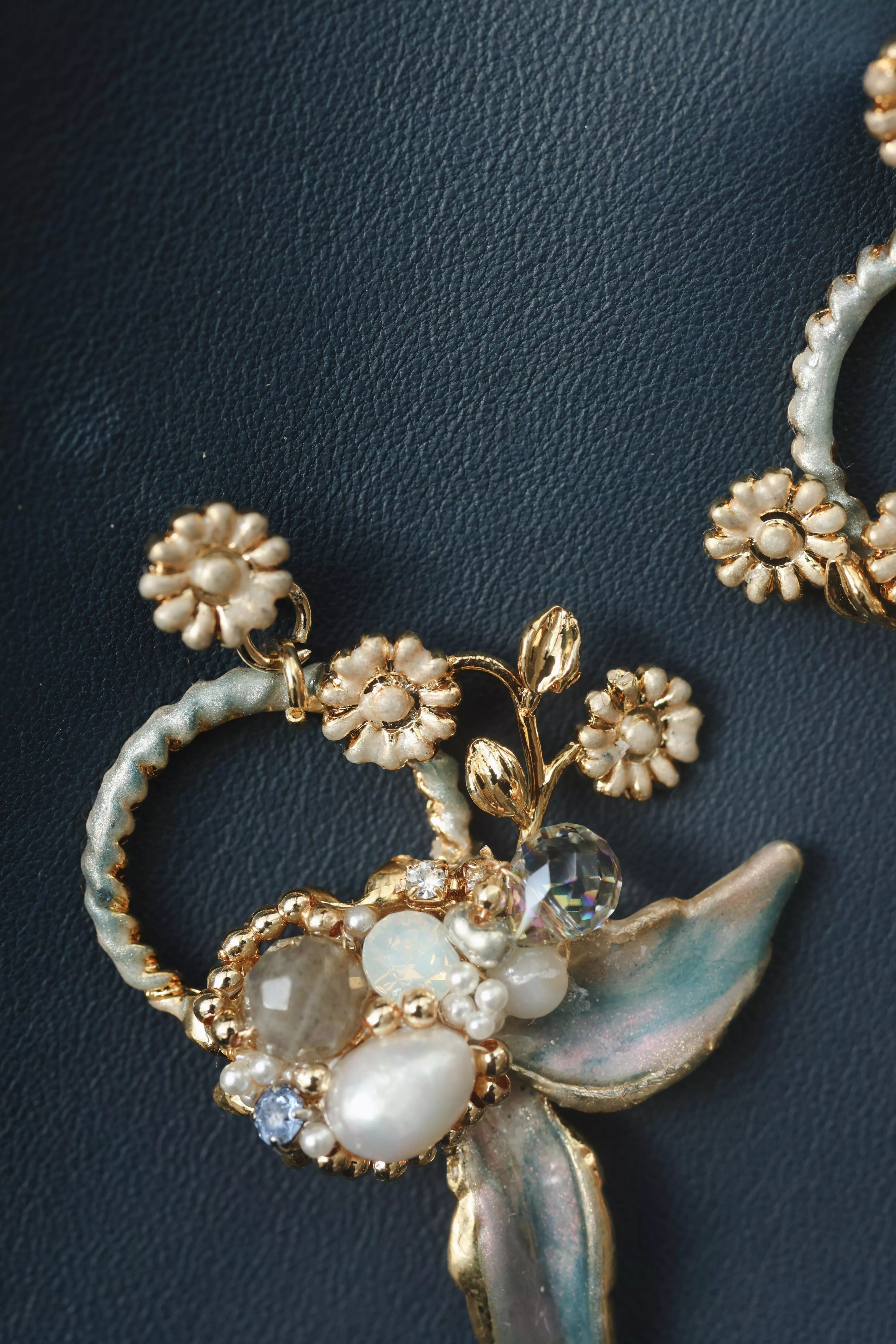 溫柔系 堇紫 鳶尾花籃  天河石耳環耳夾 溫柔系 堇紫 鳶尾花籃  天河石耳環耳夾