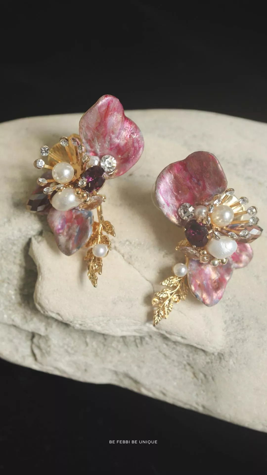 冬季絮語耳環 鳶尾紫