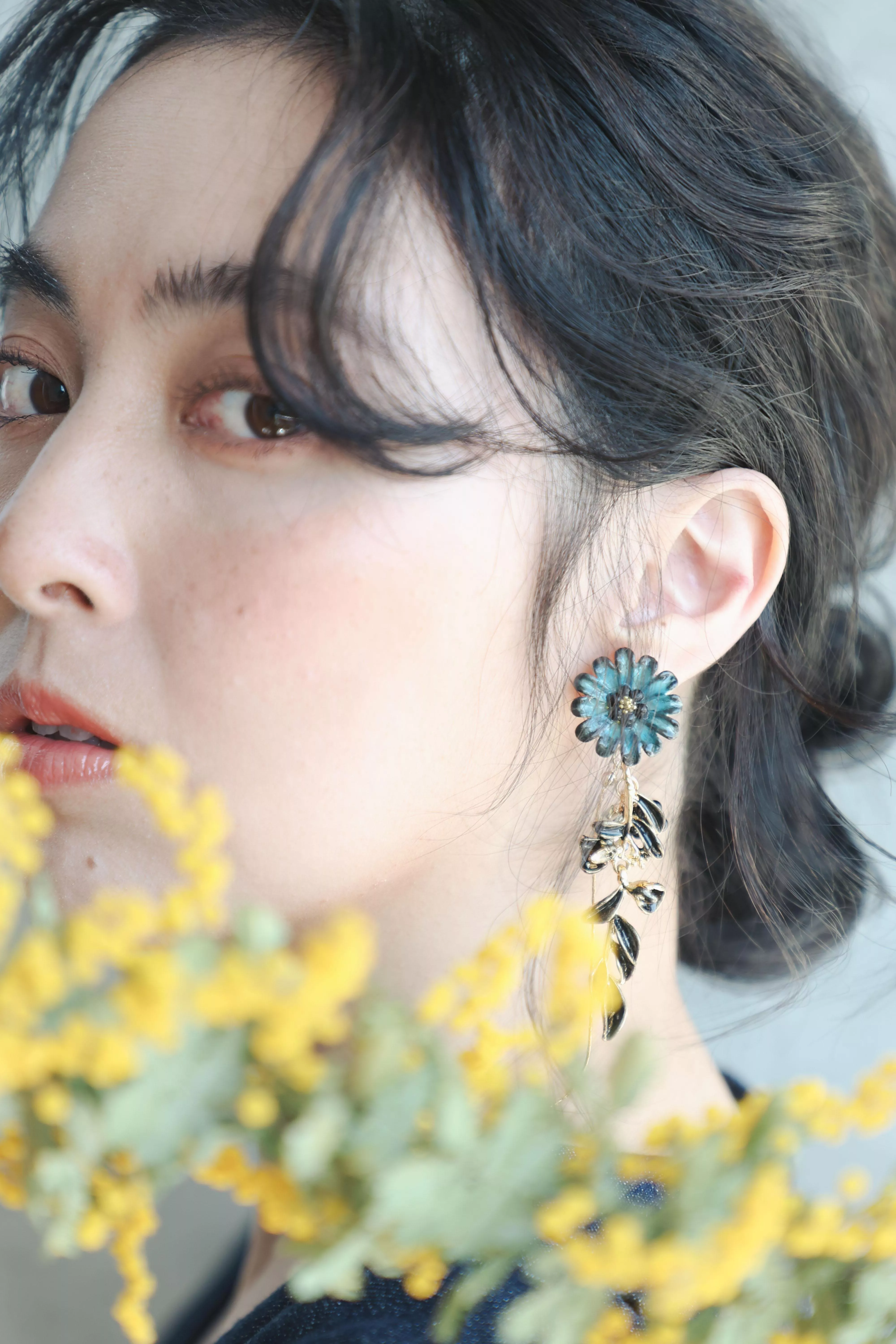 波斯菊花園垂墜耳環