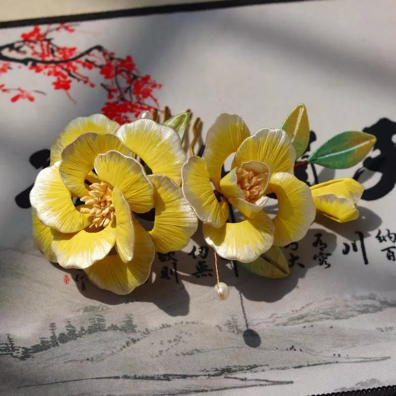 【小山茶牡丹-明黃】