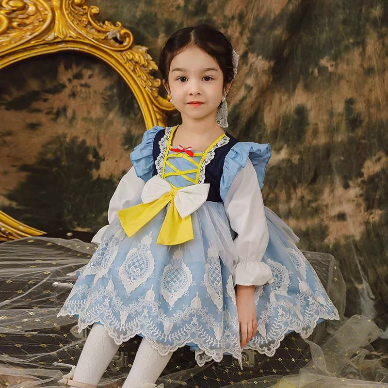 【黃蝶湖藍午茶裙】