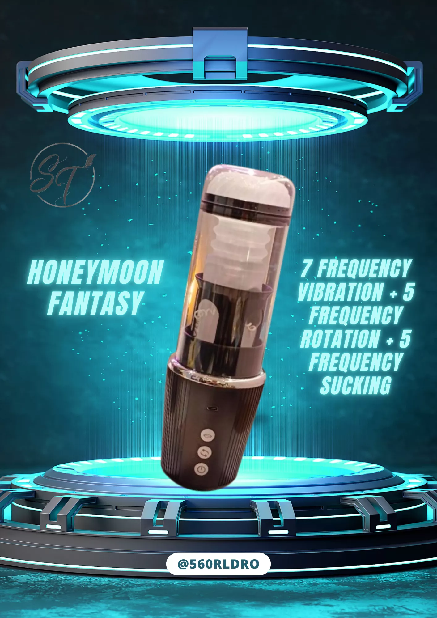 RC-999179 蜜月狂想-真空吸允收縮迴旋緊緻震動飛機杯(7頻)