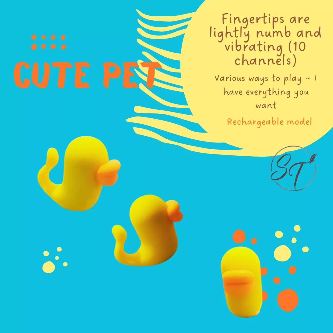 RO-888087 CUTE PET-歪歪小鴨鴨指尖淺層酥麻震動跳蛋(10頻)