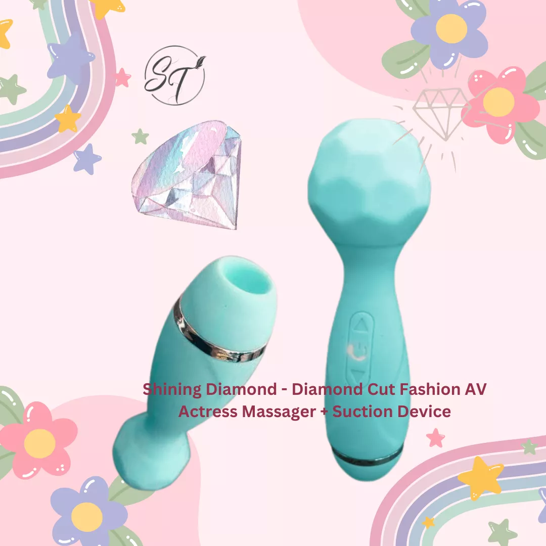 RC-GM-306閃耀之鑽-鑽石切面造型時尚AV女優按摩棒+吸允器-充電版