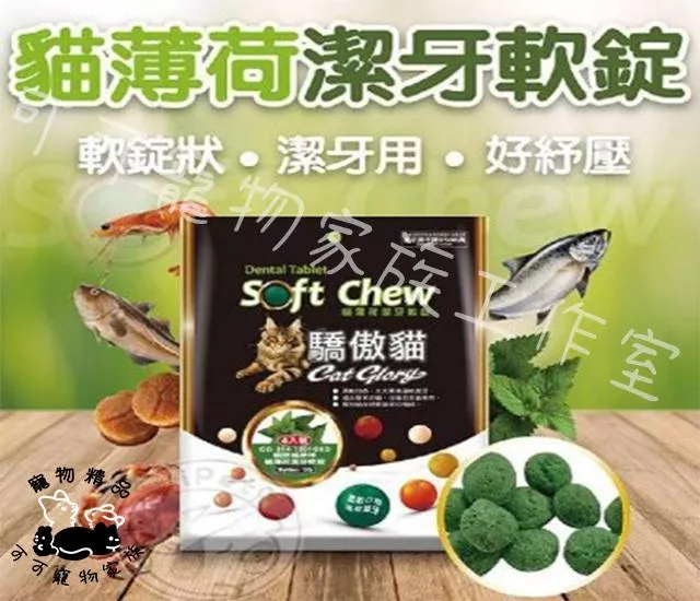 【預購】CatGlory驕傲貓-貓薄荷潔牙軟錠