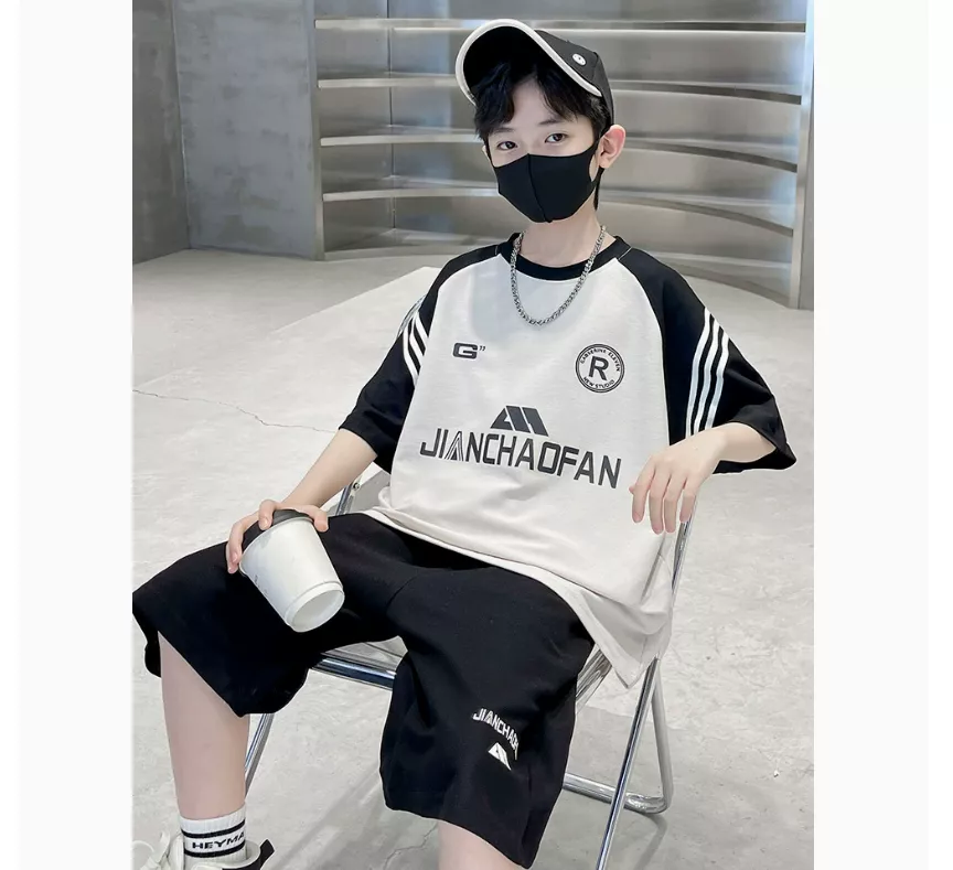 韓版預購 - 男大童 配色工裝套裝 (120~170cm) - R14