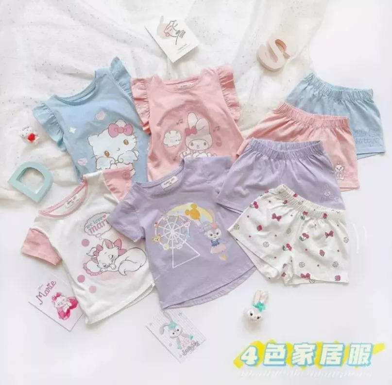 韓版預購 舒適居家飛袖套裝 - 女寶專區 (90~140) R24