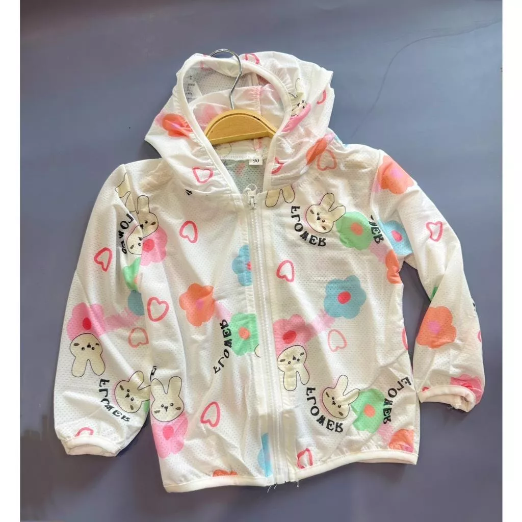 北屯實體店❤現貨字母花朵兔涼感外套✩米米童著-F25