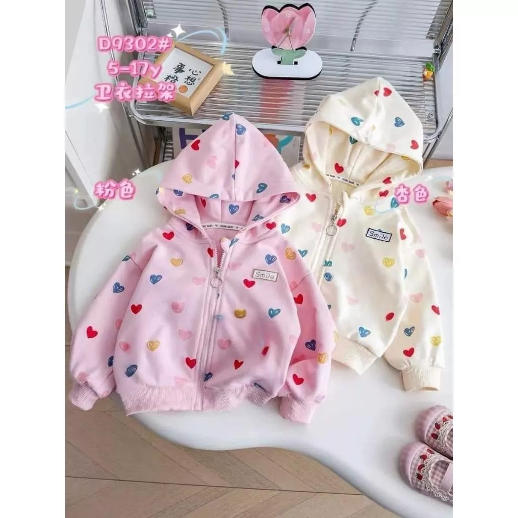 北屯實體店❤現貨滿版愛心棉質連帽外套✩米米童著-D0214
