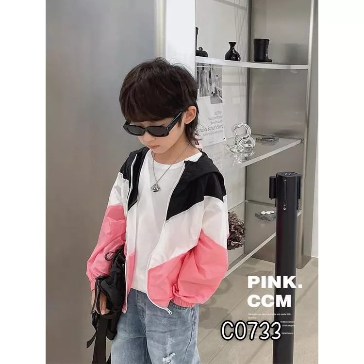 北屯實體店❤現貨拼接色風外連帽外套✩米米童著-C0733