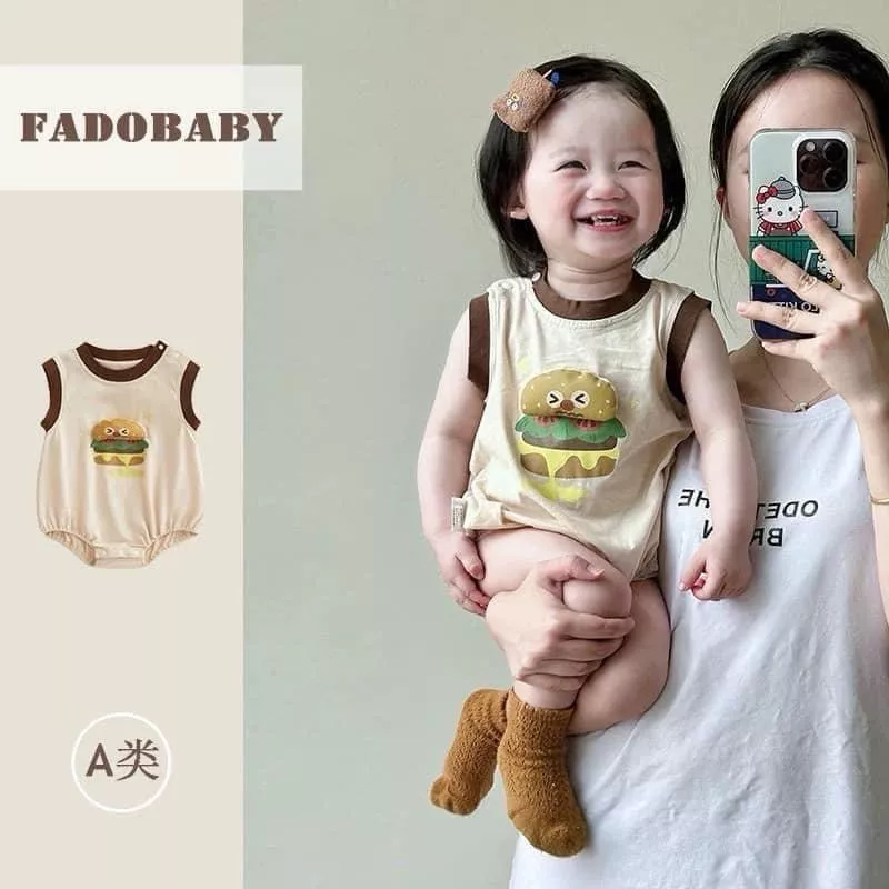 北屯實體店❤現貨寶寶款 立體漢堡背心包屁衣✩米米童著-E0166