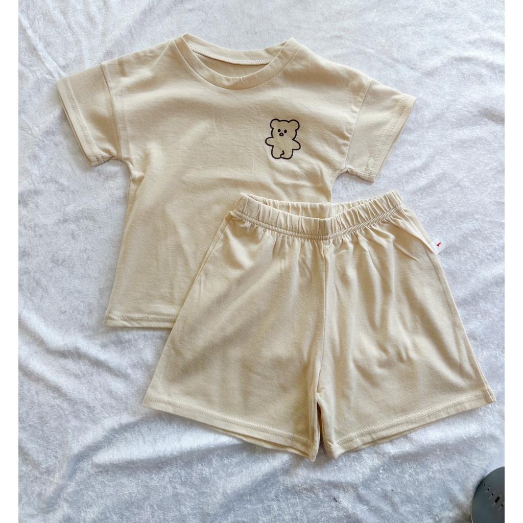 北屯實體店❤現貨台製 小熊圓領短袖上衣+短褲 套裝✩米米童著-C0306