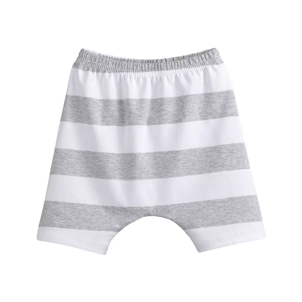 北屯實體店❤現貨外貿款-灰色寬條寶寶短褲✩米米童著-C0236