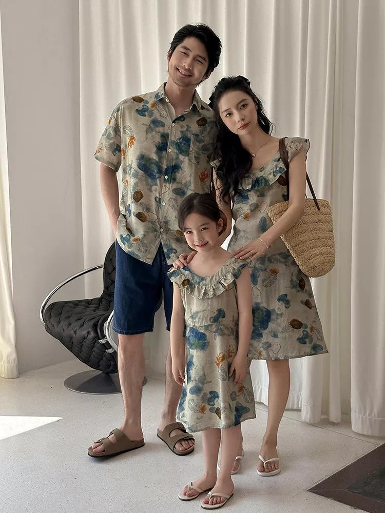 親子裝 預購 - 油畫襯衫 & 洋裝  R004