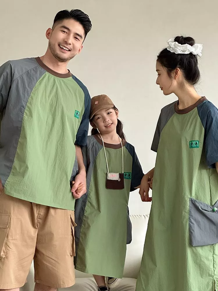 親子裝 預購 - 山系拼接上衣 & 洋裝  R006