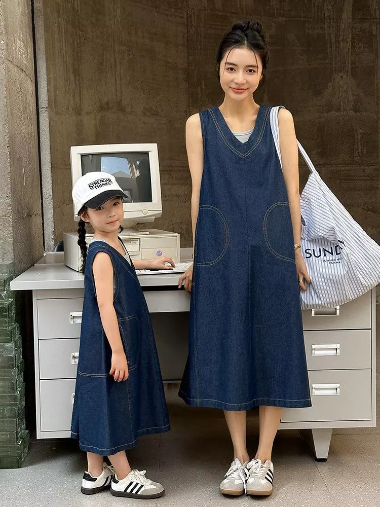 親子裝 預購 -牛仔系列~~ 襯衫 & 洋裝  R007