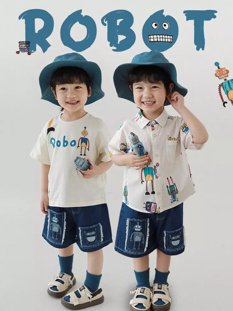 韓版預購 機器人 襯衫&上衣&牛仔褲 （80～140）