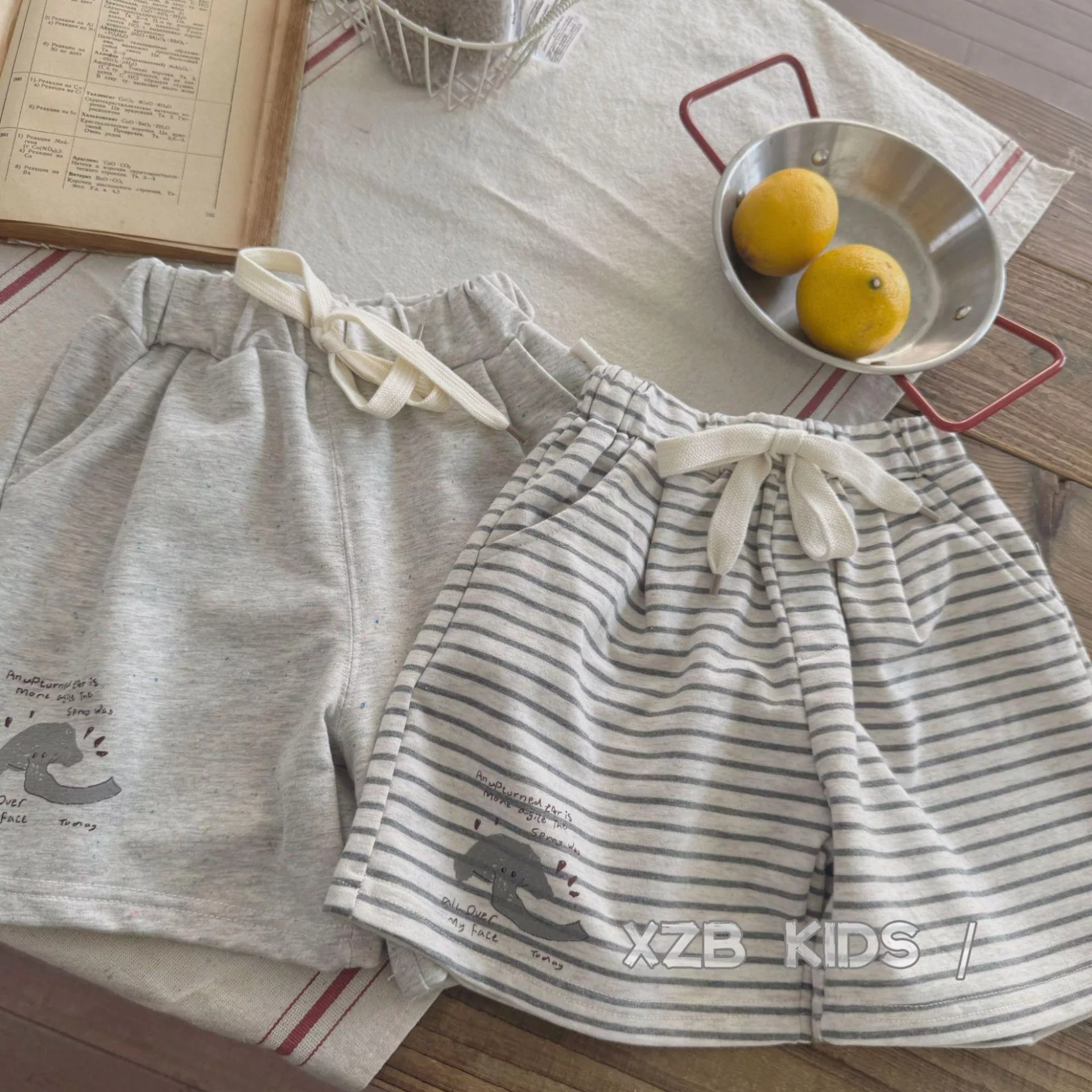 韓版預購 韓版男童 手繪大象休閒運動短褲 （80～140）