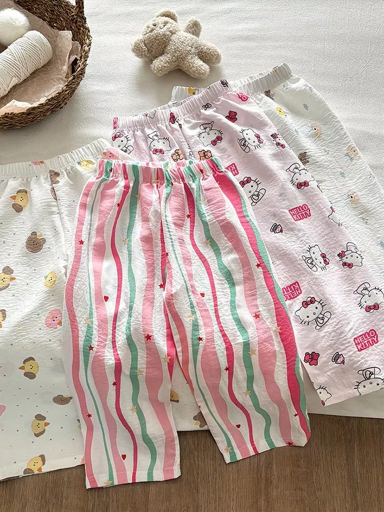 韓版預購  雲朵棉寬褲（90～150）