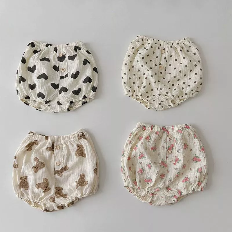 韓版預購 寶寶系列 棉麻滿版燈籠屁屁褲 (73~100)