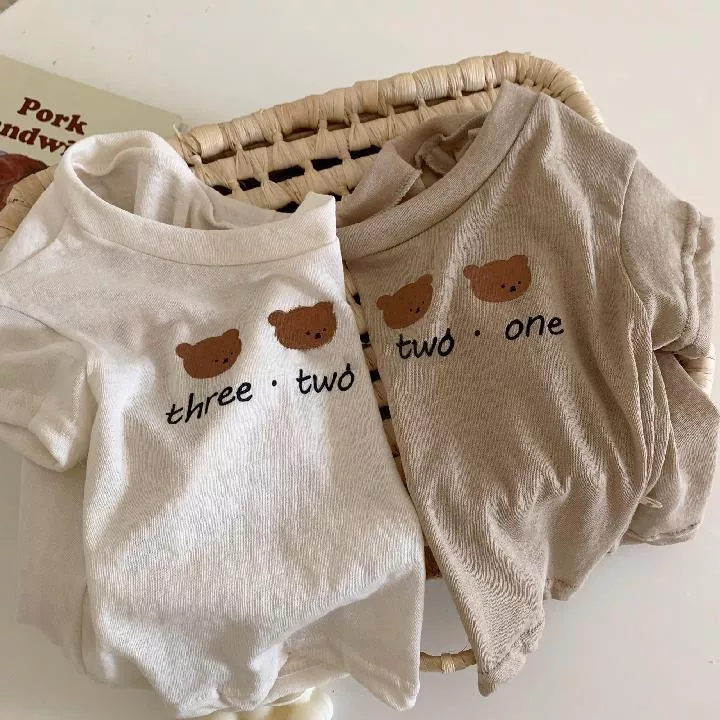 韓版預購 寶寶系列 小熊短袖上衣 (73~110)