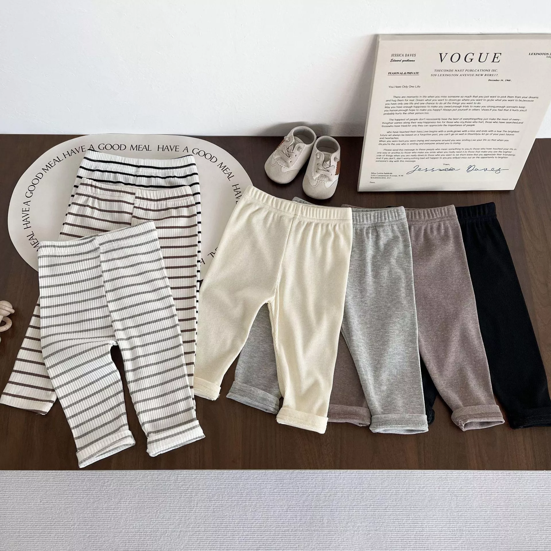 韓版預購 寶寶~小童 坑條打底褲 (73~120)