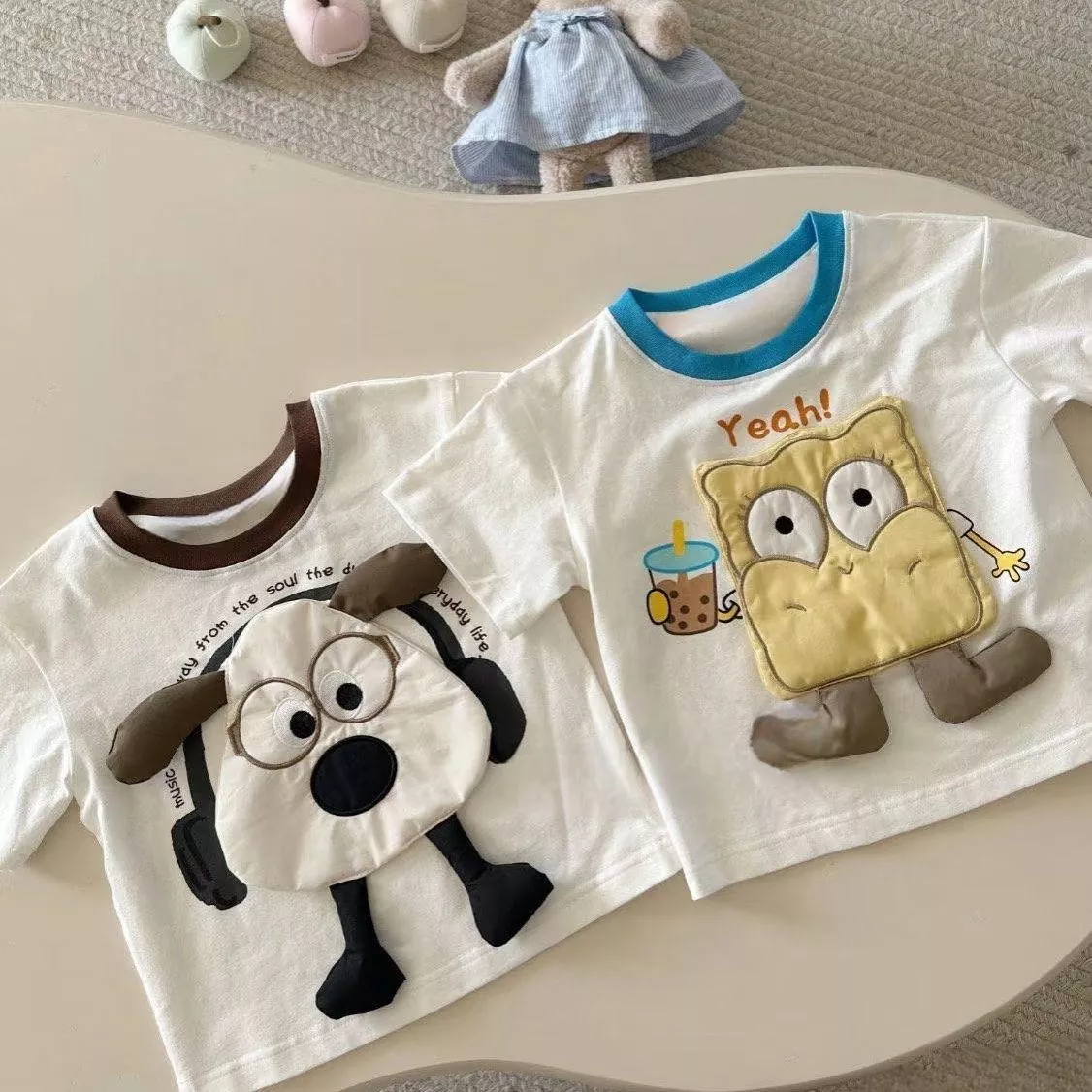 韓版預購 寶寶系列 立體卡通短袖上衣 (73~110)