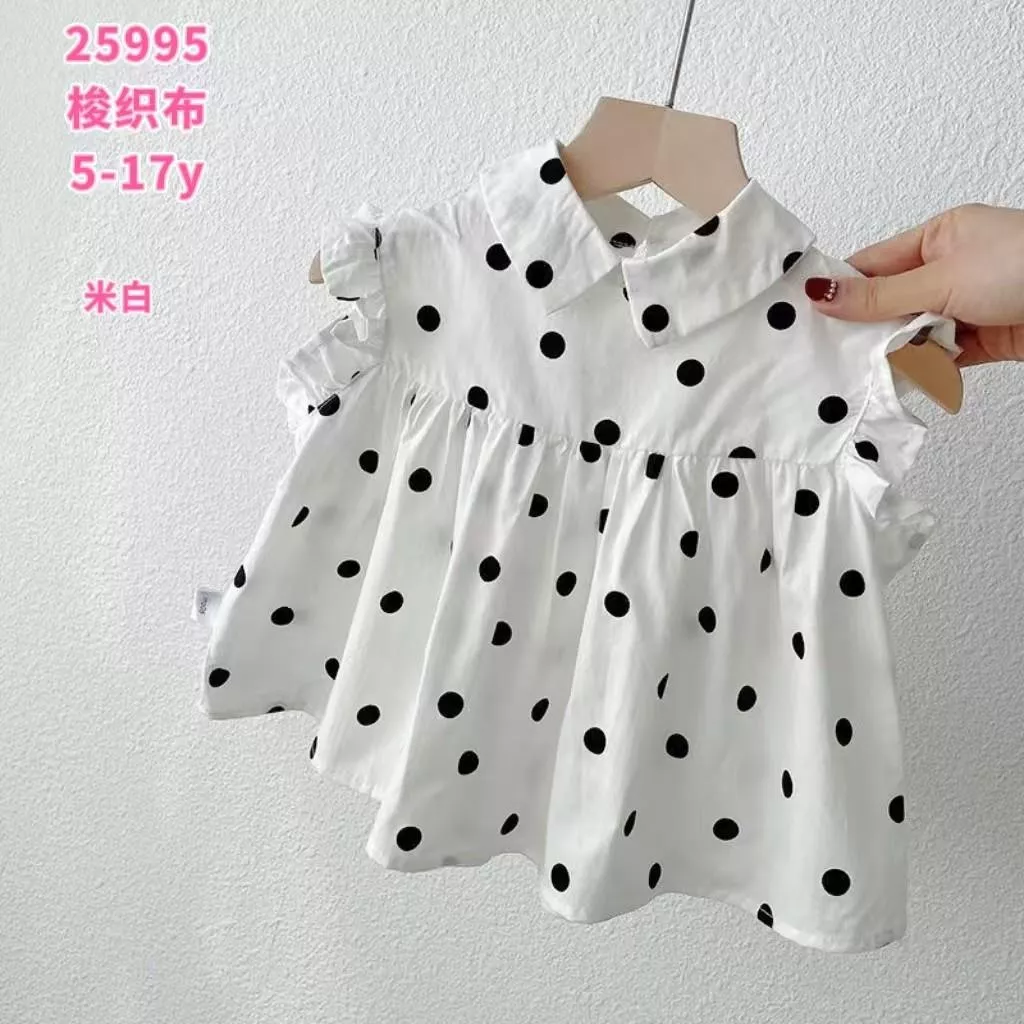 北屯實體店❤現貨 波點傘襬上衣✩米米童著-E0465