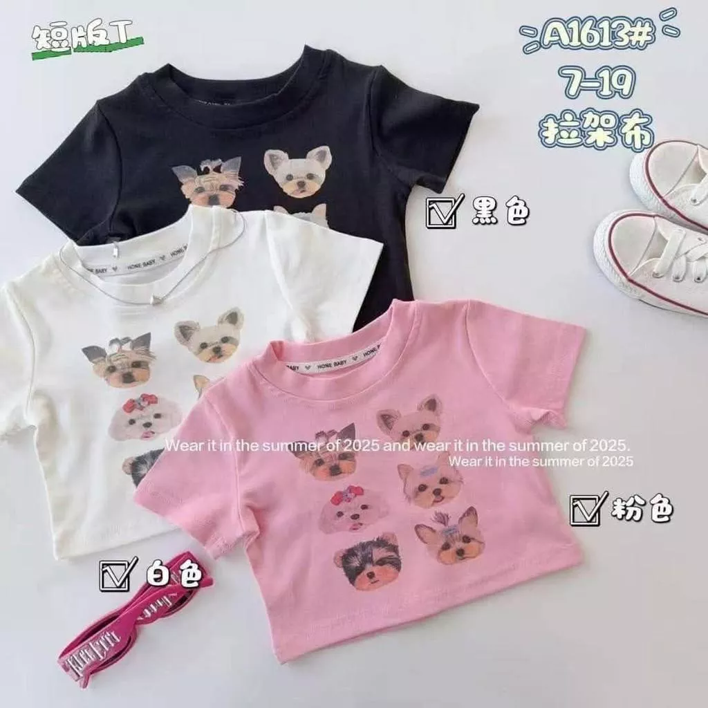 北屯實體店❤現貨狗狗短版短袖上衣 (合身款)✩米米童著-E0357